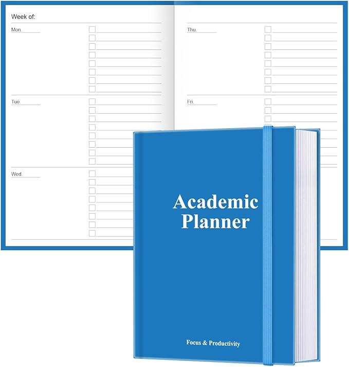 Academic Planner for 2026-2027 or Anytime – 5.8" x 8.5" Undated Weekly Student Planner For Homeschool, High School, College & Nursing Students, 200 Pages, Blue