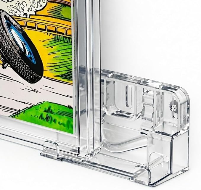 Hello LLamas SlabGrabs XL 12-Piece Comic Book Wall Mount Set (Holds 6 Slabs), 2026 Ready for Thicker CGC Cases, Heavy Duty Clear Floating Display – Comics/Slabs Not Included