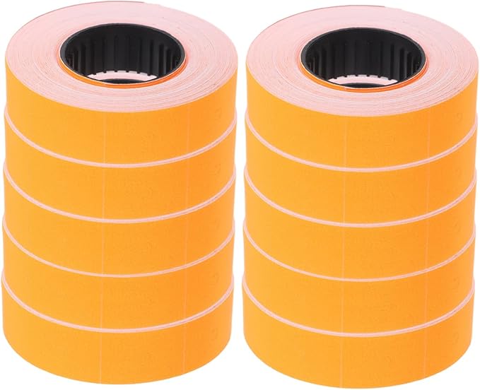 Uonlytech 6600 Price Labeller Paper Roll 10 Rolls Set Double Line Price Labels Compatible 6600 for Retail and Inventory Pricing