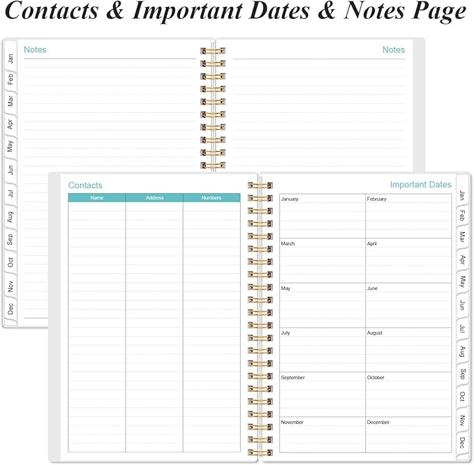 2026 Appointment Book & Planner - 2026 Daily Hourly Planner from January 2026 - December 2026, Weekly Appointment Book with 30-Minute Interval, Medium 6.4" x 8.5", Rose Leaf
