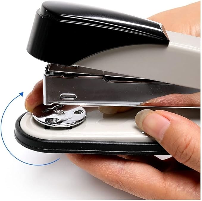 Desk Stapler Labor-Saving Stapler Metal Stapler Multifunctional Bottom-Spin Stapler 50-Page Capacity Desktop Suitable for Office Document Binding School Supplies (Color : A)