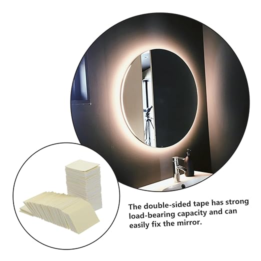 GLEAVI 100pcs Heavy Duty Double Sided Mounting Tape Adhesive Pads for Wall Strong Adhesive Foam Stickers for Hooks Easy to Apply