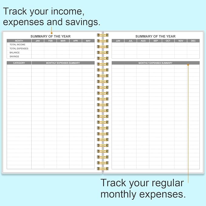 Monthly Bill Organizer - Monthly Bill Payment for Personal Budgeting Financial, Payments Checklist Organizer, 5.8" x 8.5", Flower-A