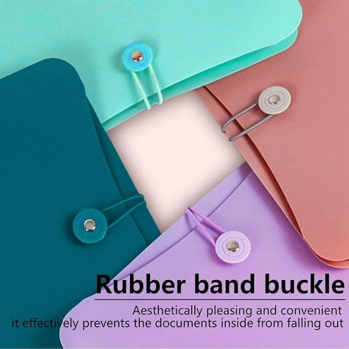 Vertical Expanding Accordion Folder with 7 Pockets Paperwork Organizer Document Wallet Briefcase Business File Organizer Bag A4 Letter Size Elastic Rope Closure Green