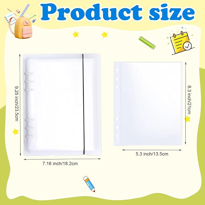 5" x 8" Clear Photo Sleeves for 6 Ring Binder, Index Card Storage, 50 Pcs Double-Sided Archival Photo Page Protectors, Top Loading Photo Sheet Protector for Photos, Postcards, Seed Packets