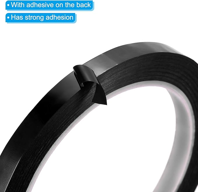 PATIKIL 5/16" Whiteboard Tape, 6 Pack Thin Dry Erase Tape for Graphic Chart Marking DIY Art, Black