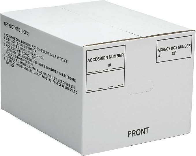 AbilityOne® - NSN1178249 - Record Archival Storage Box - 25 per Bundle