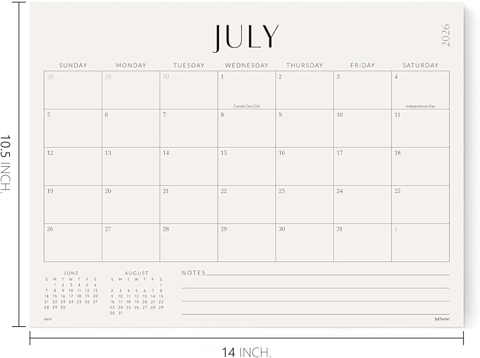 Jotsome Magnetic Calendar for Refrigerator 2026-2027, Monthly Fridge Calendar From Now to June 2027 14x10.5 inch, Easy Planning, Gift for the Holidays (Horizontal)