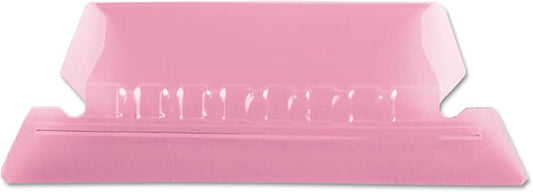 Pendaflex Hanging Folder Tabs, 2", Clear Pink, 25 Tabs and Inserts per Pack (42 PIN)