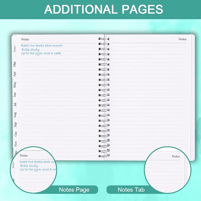 2025-2026 Weekly & Monthly Planner - 2025-2026 Planner from July 2025 to June 2026, Easy to Organize Your Daily Life, Medium 6.5" x 8.5", Teal