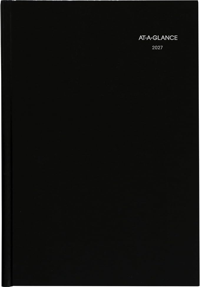 AT-A-GLANCE 2027 Planner, Monthly, 14-Month Dec-Jan, 8" x 11.75", Tabbed, Hardcover, DayMinder, Black (G470H0027)