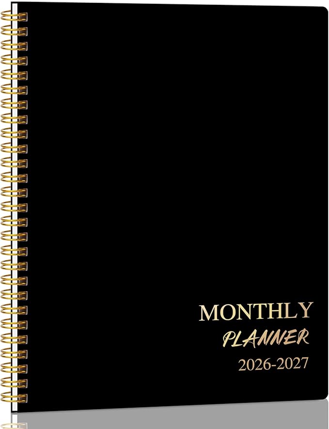 2026-2027 Monthly Planner - 2 Year Monthly Planner 2026-2027, Hard Cardboard Cover, Jan 2026 - Dec 2027, 7.5" x 10", 2 Year Calendar with 24 Month, Twin-wire Binding, Note Pages
