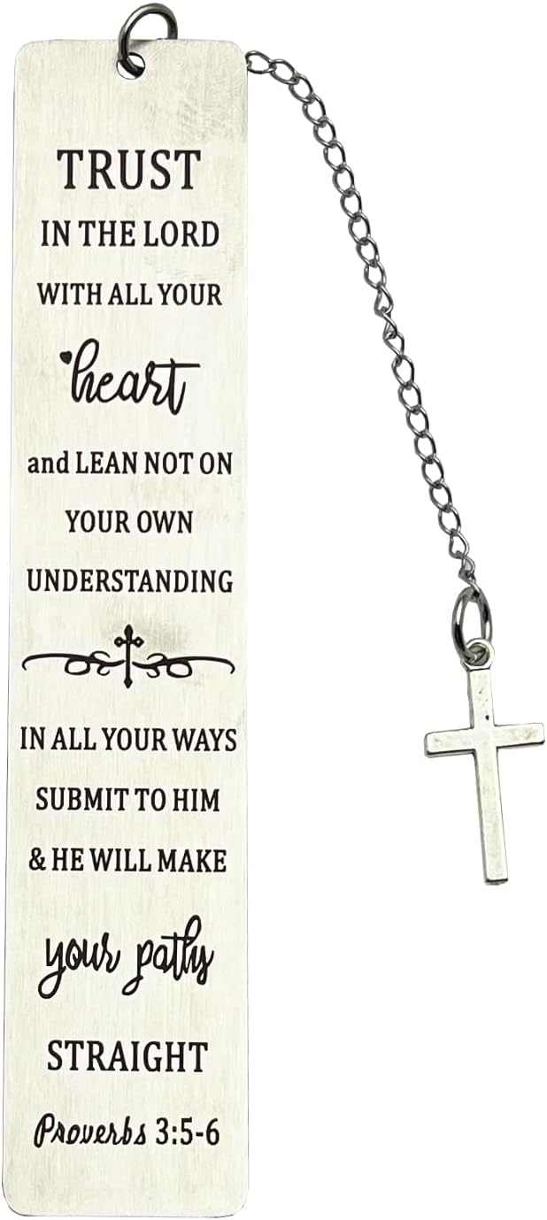 Bible Bookmarks Book Markers, Metal Christian Bookmark Gift Accessories (Trust in the Lord)