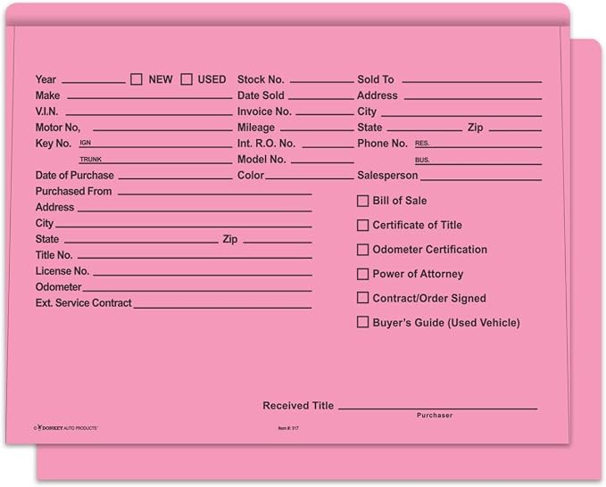 Printed Heavy Duty Deal Jackets – Pink (100 Shrink Wrapped)