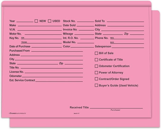Printed Heavy Duty Deal Jackets – Pink (100 Shrink Wrapped)