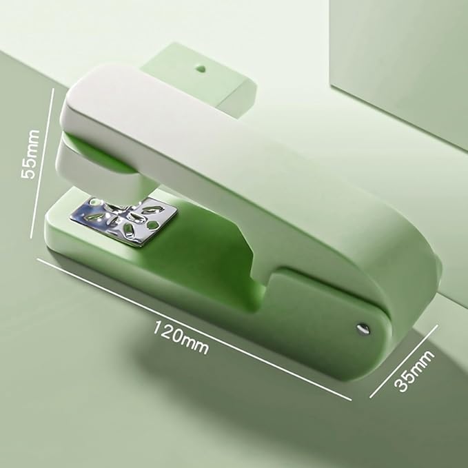 Office Desk Swing-Arm Swivel Stapler, 25 Sheets Capacity, 360 Degree Rotate Desk Staplers with 1000 Staples for Booklet, Book Binding, Brochures Newspapers - Green