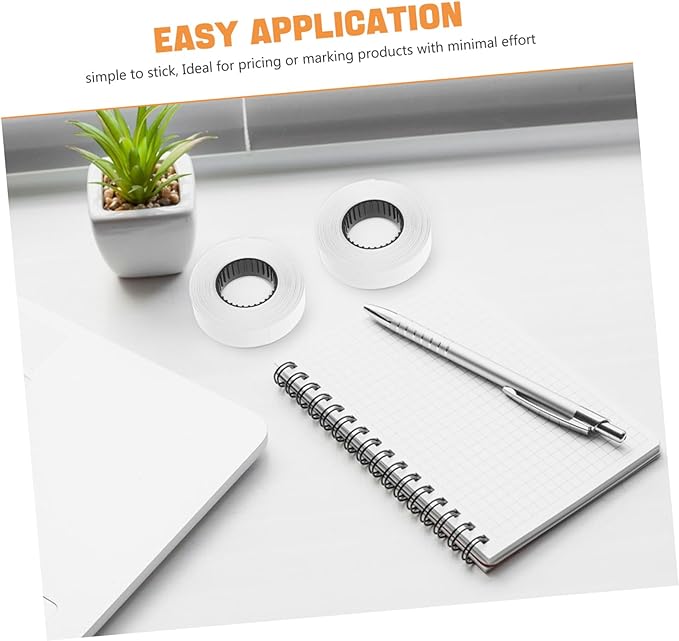 Uonlytech 6600 Price Labeler Paper Roll 10 Rolls Price Marker Accessories White Stickers and Labeling