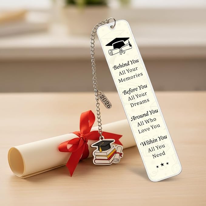 2026 Graduation Gifts for Her Him, Class of 2026 Bookmark, High School Graduation Gifts for Teen Girls Boys, College Graduations Gift for Women Men, Senior Night Masters Degree PhD Graduate Gift Bulk