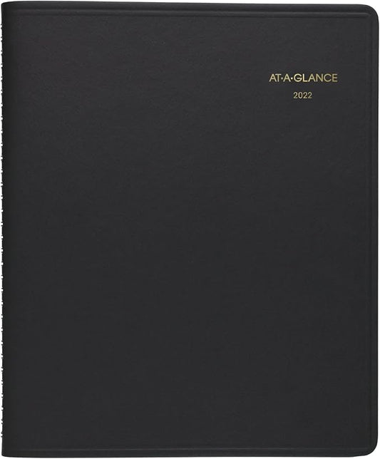 AT-A-Glance 2022 Monthly Planner by AT-A-Glance, 7" x 8-3/4", Medium, Black (7012005)