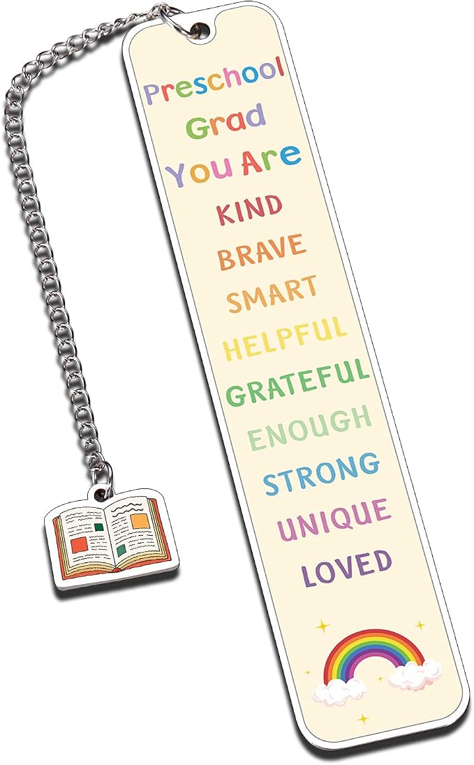 Preschool Graduation Gift for Girls Boys, Pre K Graduation Bookmark Gifts for Kids, Kindergarten Graduations Gift for Preschoolers Son Daughter, Book Marks for Reading Kids, Prek Classroom Gift