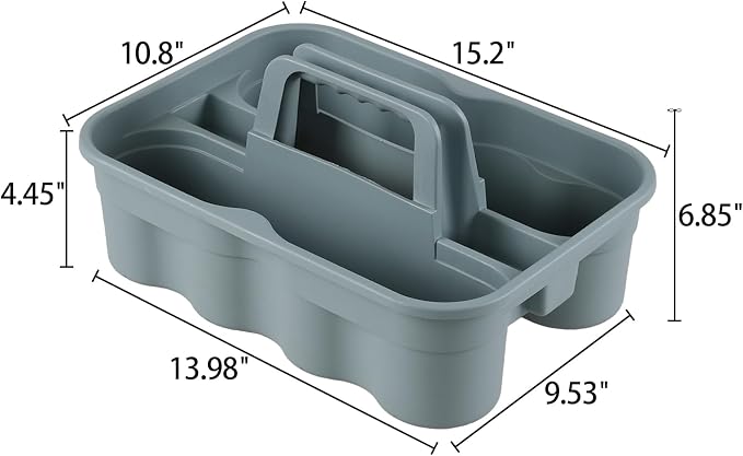 Hespama 6-Pack Plastic Easy Carry Cleaning Storage Caddy with Handle