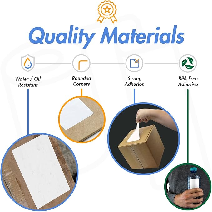 OfficeSmartLabels – 4" x 6" Direct Thermal Labels - Compatible with Zebra & Rollo Desktop Printers and More – 1” Core, Permanent Adhesive & Perforated [1 Roll, 250 Labels]