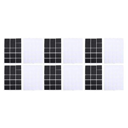 Blackout Curtain Adhesive Strip Strong Fastener Tape Versatile Multi Use for Home Office School Store Factory 10 Sets Nylon Fabric Black White