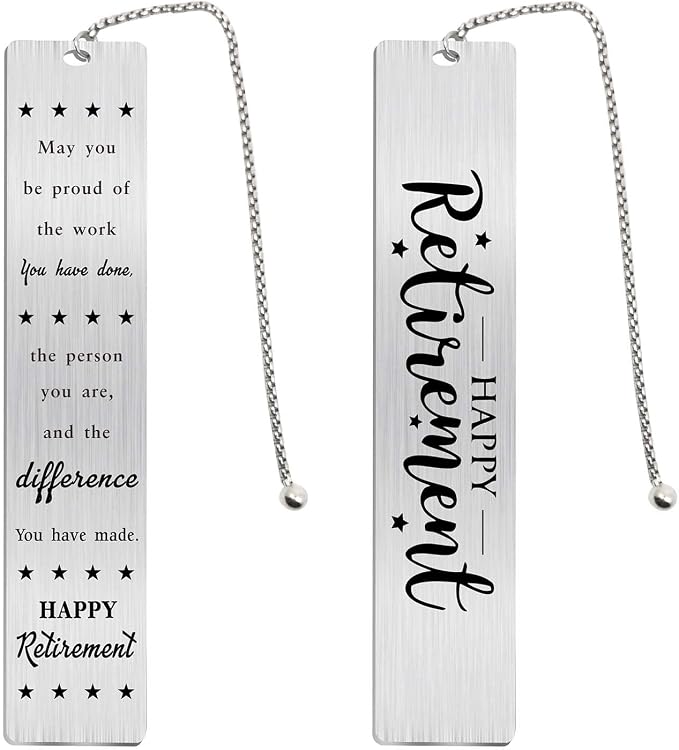 Jzxwan Retirement Gifts for Women Men 2025, Happy Retirement Bookmark for Coworker Librarian Teachers Nurses Mom Friends, Retired Gift