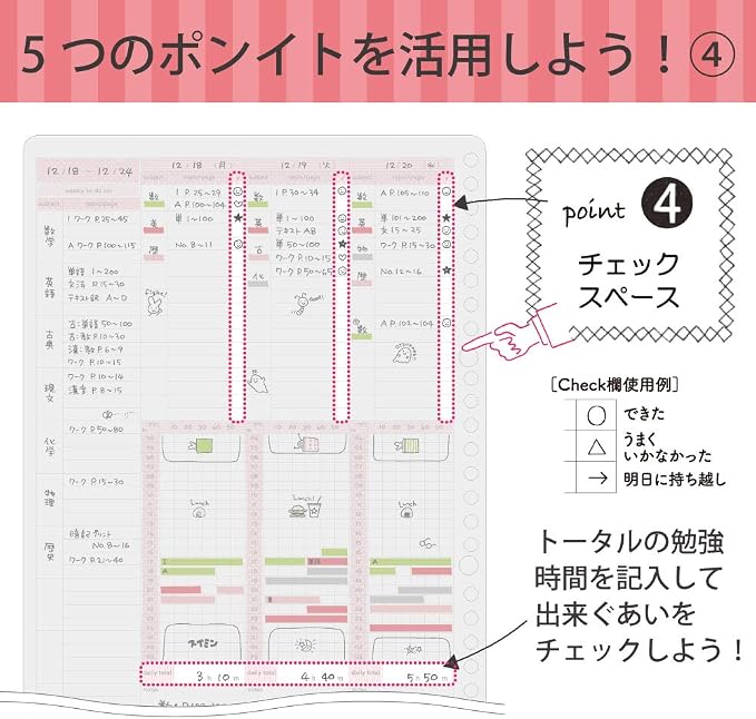 Kokuyo Campus Loose Leaf Study Planner Weekly Ruled