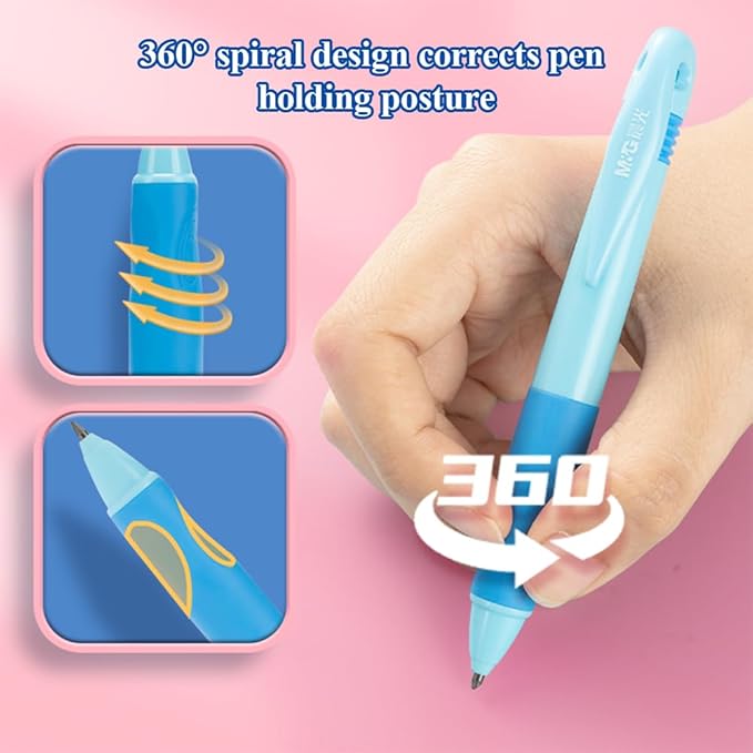 M&G Mechanical Pencil Set, 2mm Mechanical Pencil, With Eraser Refill and Sharpener, School Supplies, Drawing Pencils, Sketching Pencils，Aesthetic Mechanical Pencils for Writing (Blue)