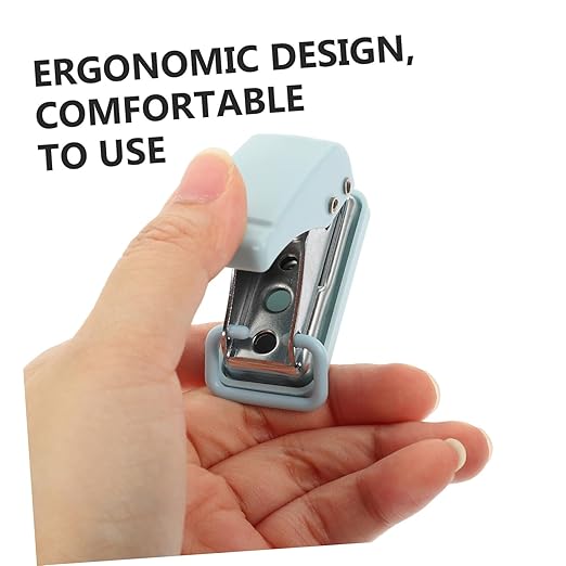 NUOBESTY Miniature Durable Stapler with Tail Hanging Ring Convenient Desktop Stitcher for Office School Use Strong Design