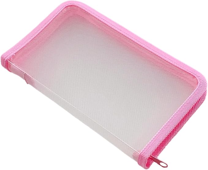 Clear File Storage Pouches Zippered Closure Receipt Folder Small Document Organiser Case for Office School Supplies Scratch Storage Pouches