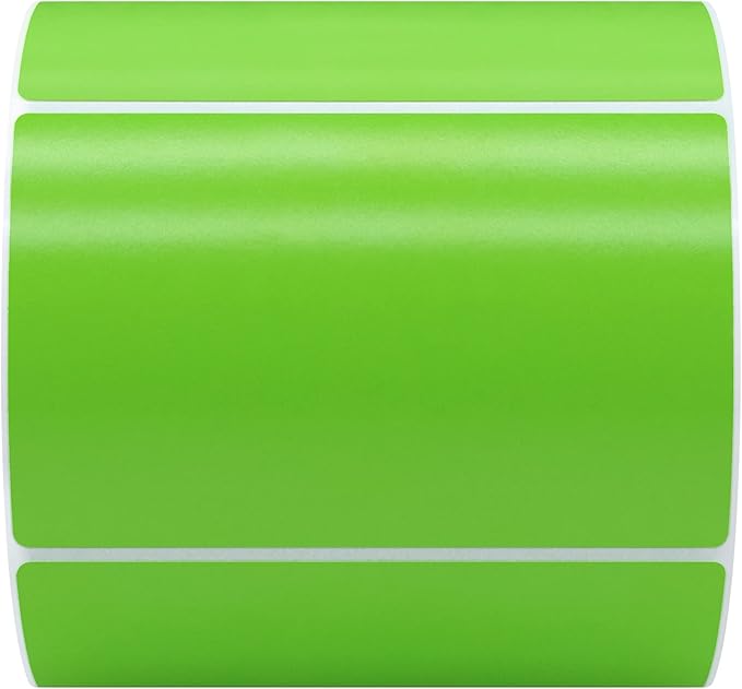 Hybsk 3x2 inch Color Direct Thermal Labels for Shipping, Barcodes, Address, Compatible with Rollo Label Printer & Zebra Desktop Printers (3"x2",Green)