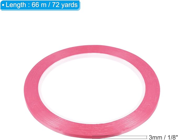 PATIKIL 1/8" Whiteboard Tape, 6 Pack Thin Dry Erase Tape for Graphic Chart Marking DIY Art, Pink