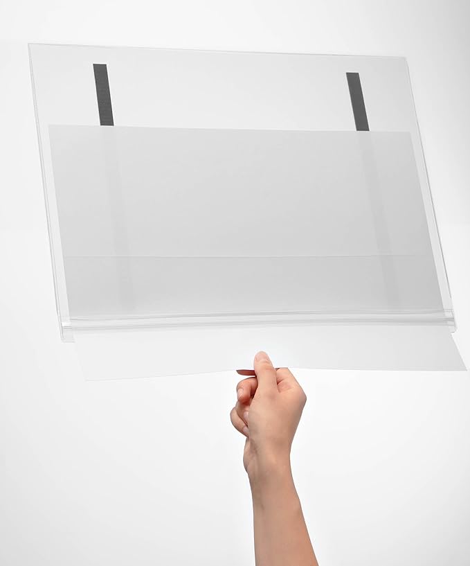 Durable Water-Resistant Tabloid Magnetic Sign Holder - Pack of 5 Transparent Document Holders - 11.7" x 16.5" Inches Document Display - IPX5 Tested and Perfect for Outdoor Information Displays
