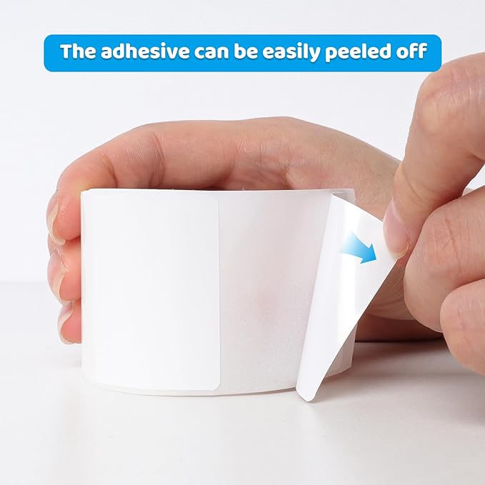 3 Rolls Thermal Label Print Stickers 1.57"x1.18" (40x30mm) Waterproof Self-Adhesive Labels for Printers - 240 Per Roll (White)
