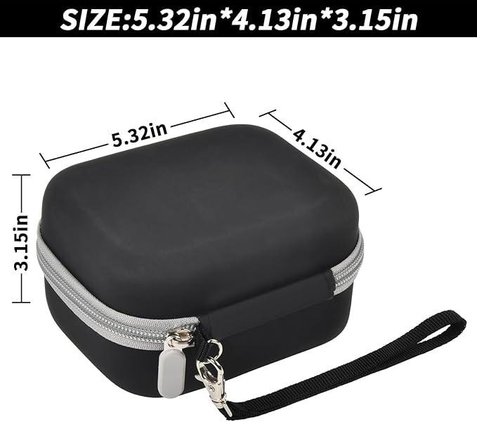 Case Compatible with Phomemo M02/ T02/ M02S/ M02 pro/ Q30S/ M02X Inkless Sticker Photo Printer. Mini Portable Printer Storage Carrying Holder for Label Maker, Thermal Paper, USB Cable (Box Only)-Black