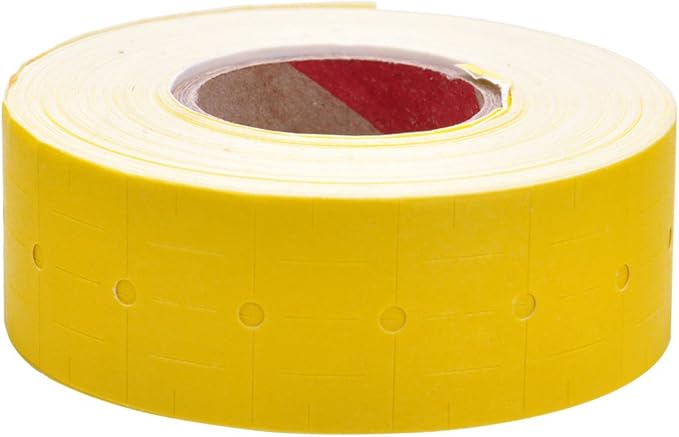 Yellow Labels to fit Avery Dennison®/ Sato® M1 "Mighty One" Price Guns 16 Pack (Free Ink roll Included)