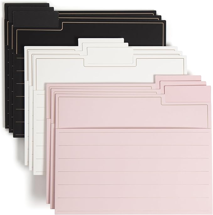 U Brands Fashion File Folders with Pockets, 9 Count, 1/3-Cut Tabs in Assorted Positions, Letter Size, Office Supplies (Classic Foil)