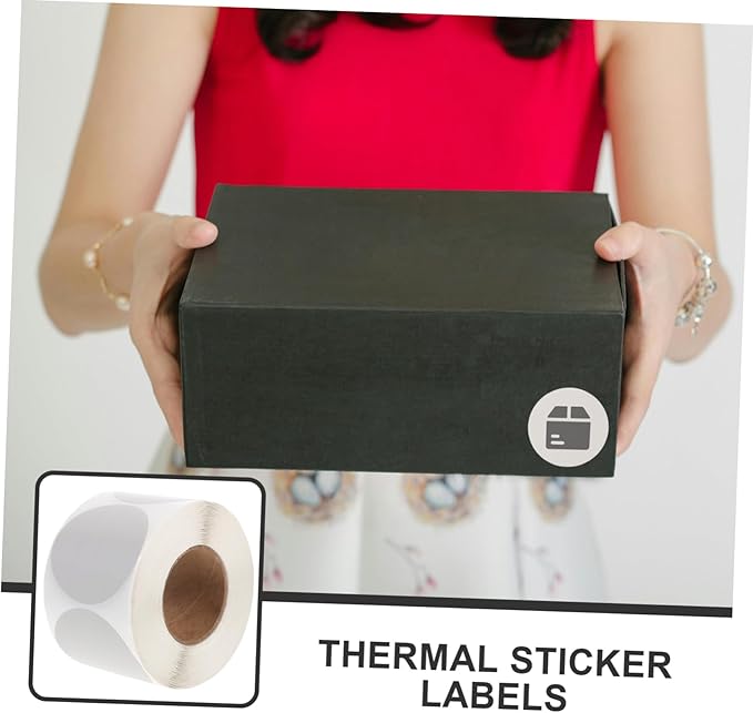HOMSFOU 1 Roll Thermal Labels for Shipping Address Printing Code Printing Multi Purpose Sticker for Home Office School Use