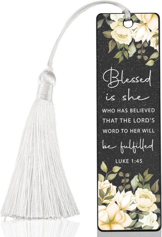 Christian Faith Bookmark, Inspirational Gift for Believers, Uplifting Present for Spiritual Readers, Faith - Based Reading Gift,Unique Floral & Scripture Design Bookmark, WCB46