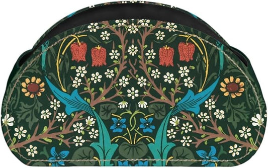 William Morris Green Leaf TV Remote Holder with 5 Compartments, Office Desk Nightstand Couch Organizers/Bedside Table Accessory, Storage for Pens/Controllers/Media Players
