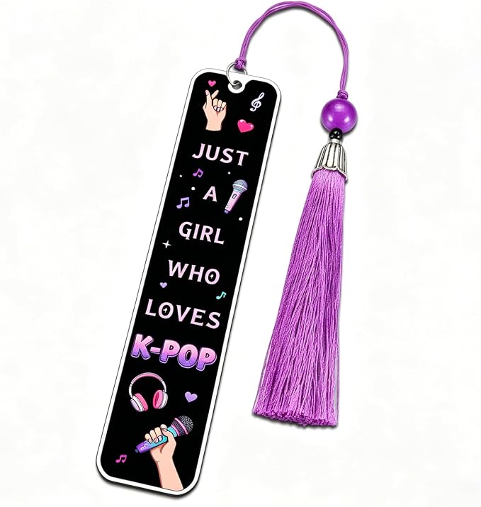 Kpop Bookmark Gifts for Girls, Kpop Graduation Merch for K Pop Music Lovers, Music Gifts for Women, Korean Drama Bookmark for Fans Lovers Singers, K-pop Graduation Stuff, K-pop Birthday Decorations