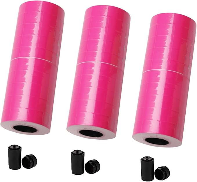 MX-6600 Price Labels | 2 Line White Blank Price and Date Gun Labels with 3 Ink Rolls | 30 Rolls / 15000 Fits MX-6600,MX-6602, YH-689 Guns (Without Gun)