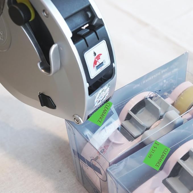 Motex 2 Line Blank Labels - 20,000 Green Blank Price and Date Gun Labels with 1 Ink Roller, Fits MX-2316NEW