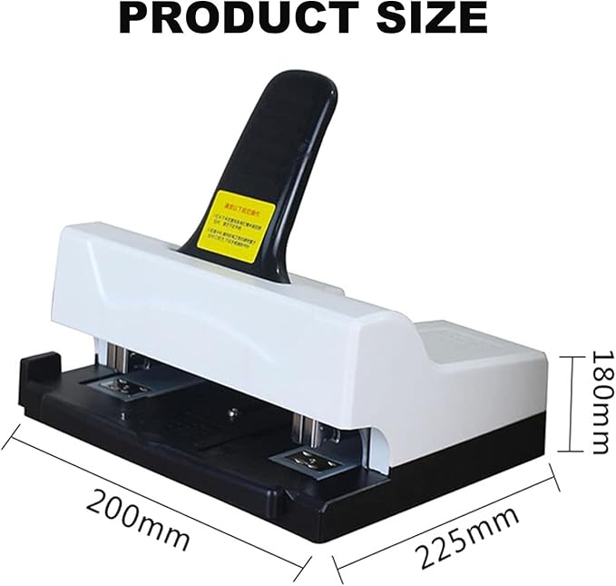 Double-Hole Double-Nail Standard Stapler, Double Head Heavy Duty Stapler, A4/16 Size Switchable, Binding Thickness 2-50 Sheets, Depth Adjustable, Push Button Pop Up Needle Slot, for Office