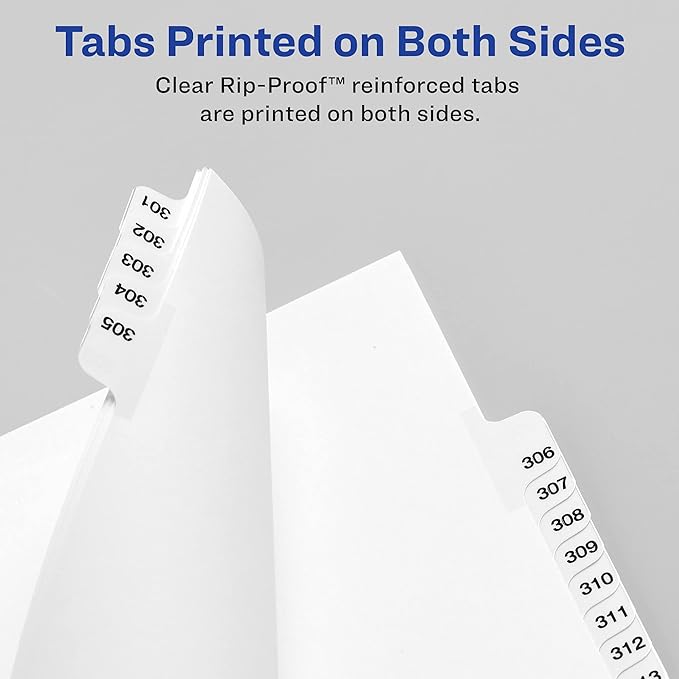 Avery Premium Collated Legal Exhibit Binder Dividers with Tabs,1-25 and Table of Contents,8.5 x 11 Inches,Binder Divider with Tabs,Avery Style (11370),(Pack of 12)