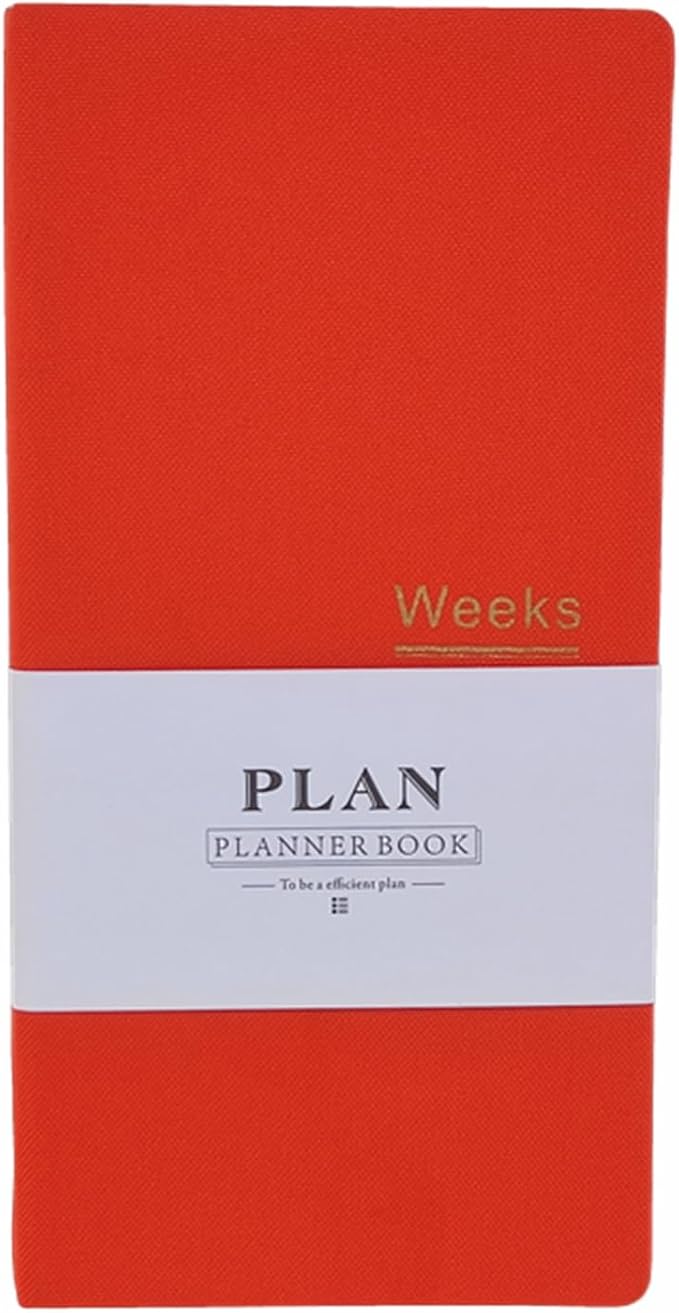 Undated Pocket Weekly Planner Schedule Organizer Agenda Year Month Week Plan A6 Notebooks (A6 Undated Planner Orange)