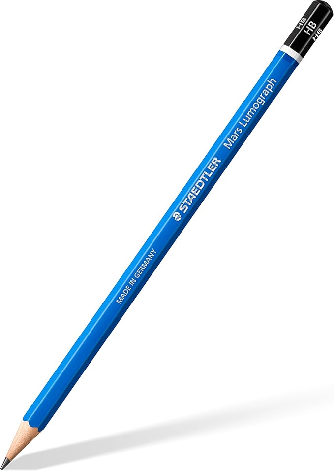 Staedtler Lumograph Graphite Drawing and Sketching Pencils 100G6, Set of 6 Degrees in an Attractive Storage Tin (100G6)