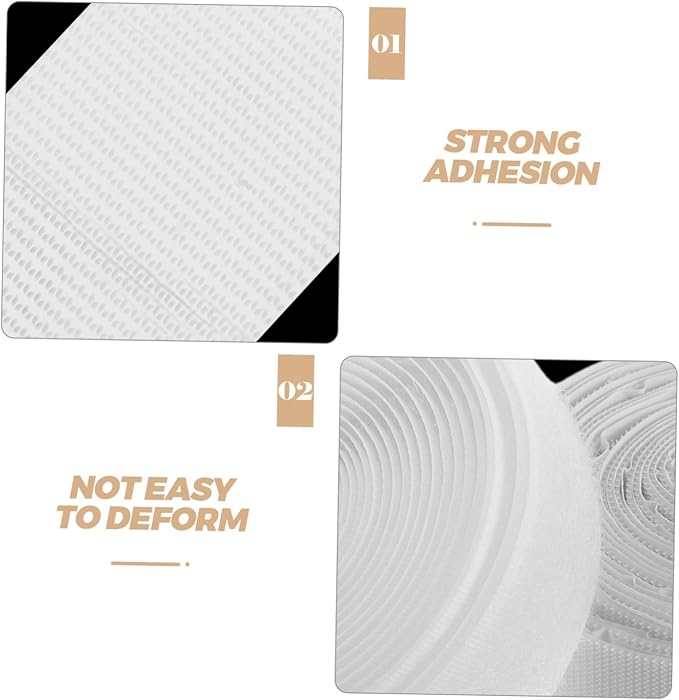 Veemoon Double-Sided Hook and Loop Fastener Tape for Curtains and Doors Strong Adhesive Self-Stick Strips for Home and Office Versatile Fabric Mounting Solution